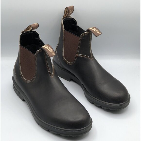 Blundstone Chelsea Boot Mens Size AU 7.5 US 8.5 #500 Stout Brown Leather Pull On - Picture 2 of 15